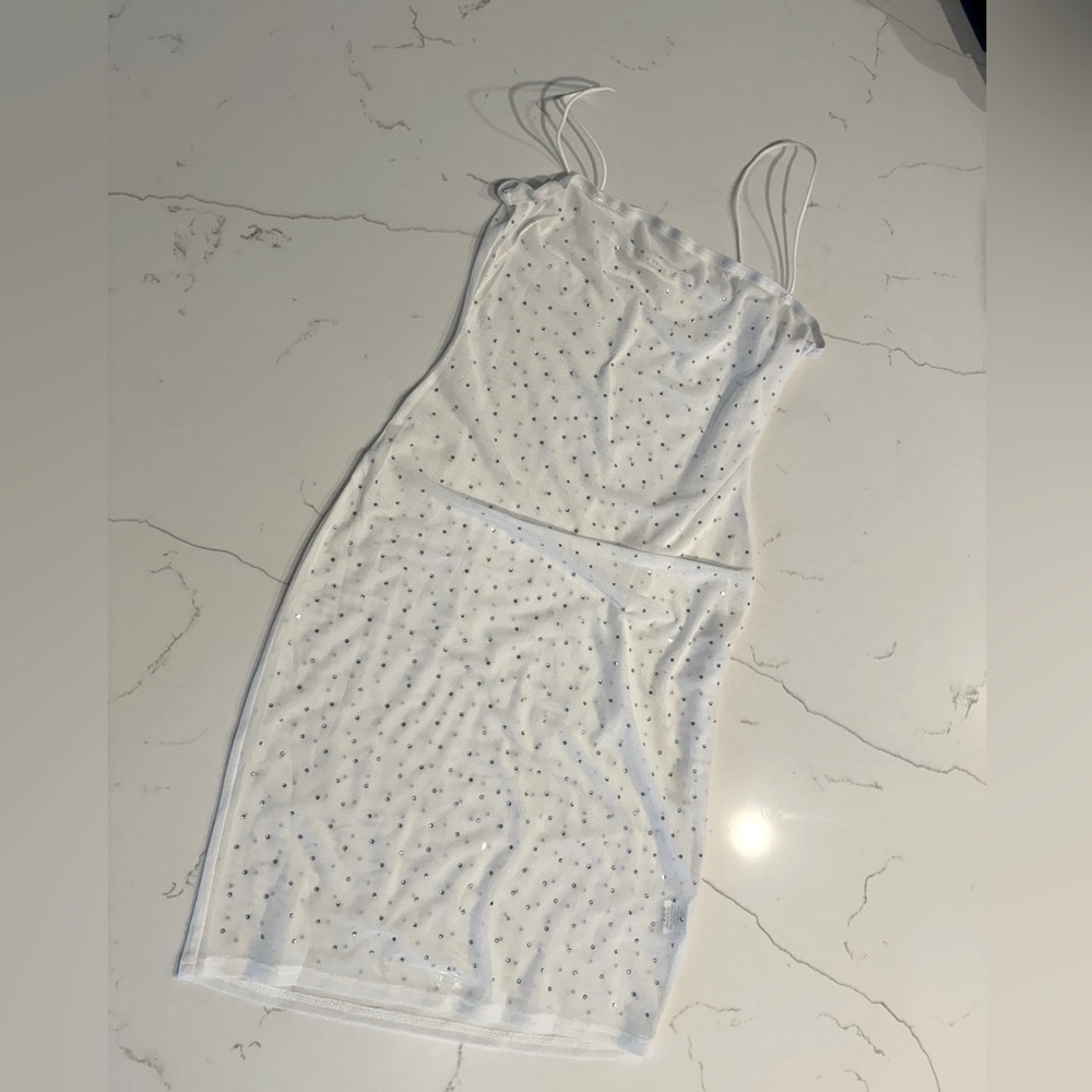 Stunning sheer rhinestone coverup new!!